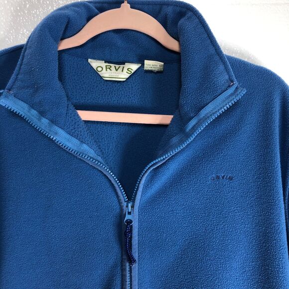 Orvis Mens Blue Full Zip Fleece Jacket with Pockets Size Small - Picture 8 of 8